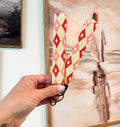 Peach Aztec Key Fob