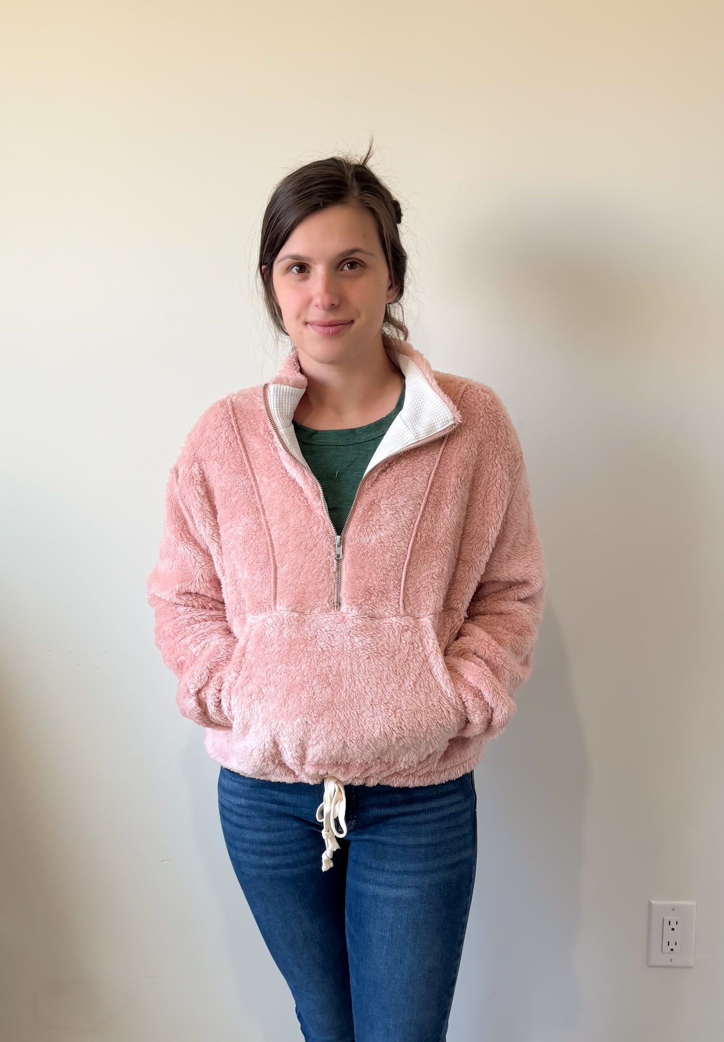 Pink Sherpa Quarter Zip