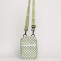 Sage Green Checkered Crossbody Bag - Brixley