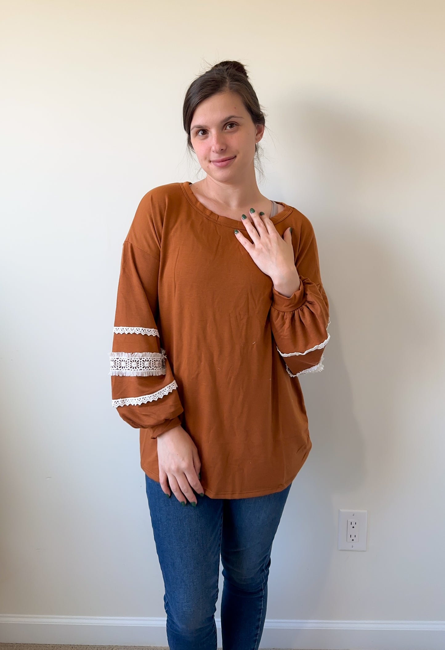 Rust Bubble Long Sleeve Tee