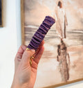 Deep Lavender Silk Satin Scrunchie Keychain