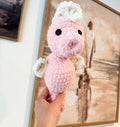 Bubblegum Pink Crochet Seahorse