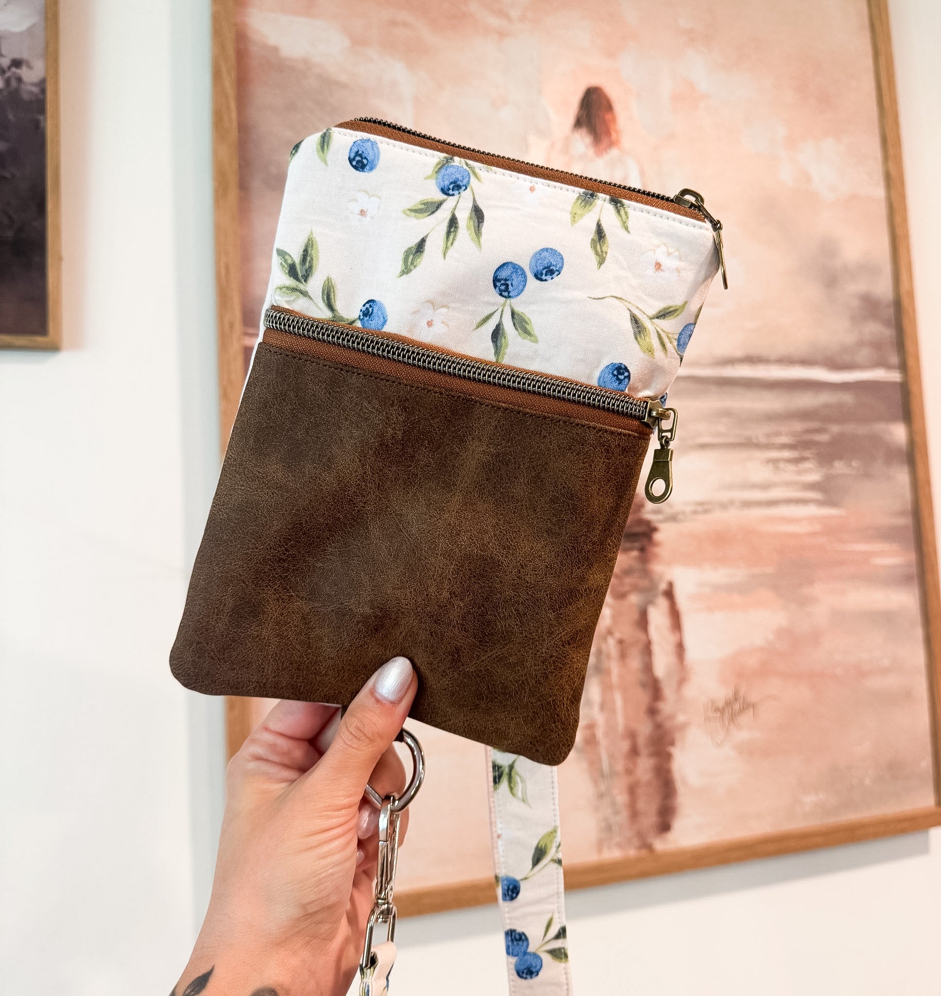 Blueberries Catch-All Crossbody