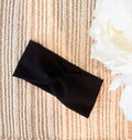 Black Heavy Knit Headwrap