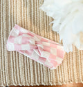 Pink Checkered Headwrap