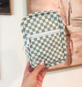 Green Checkered Crossbody Sling-BRIXLEY
