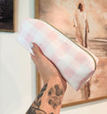 Pink Gingham Boxy Pencil Pouch