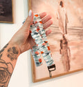 Peach Gingham Lanyard