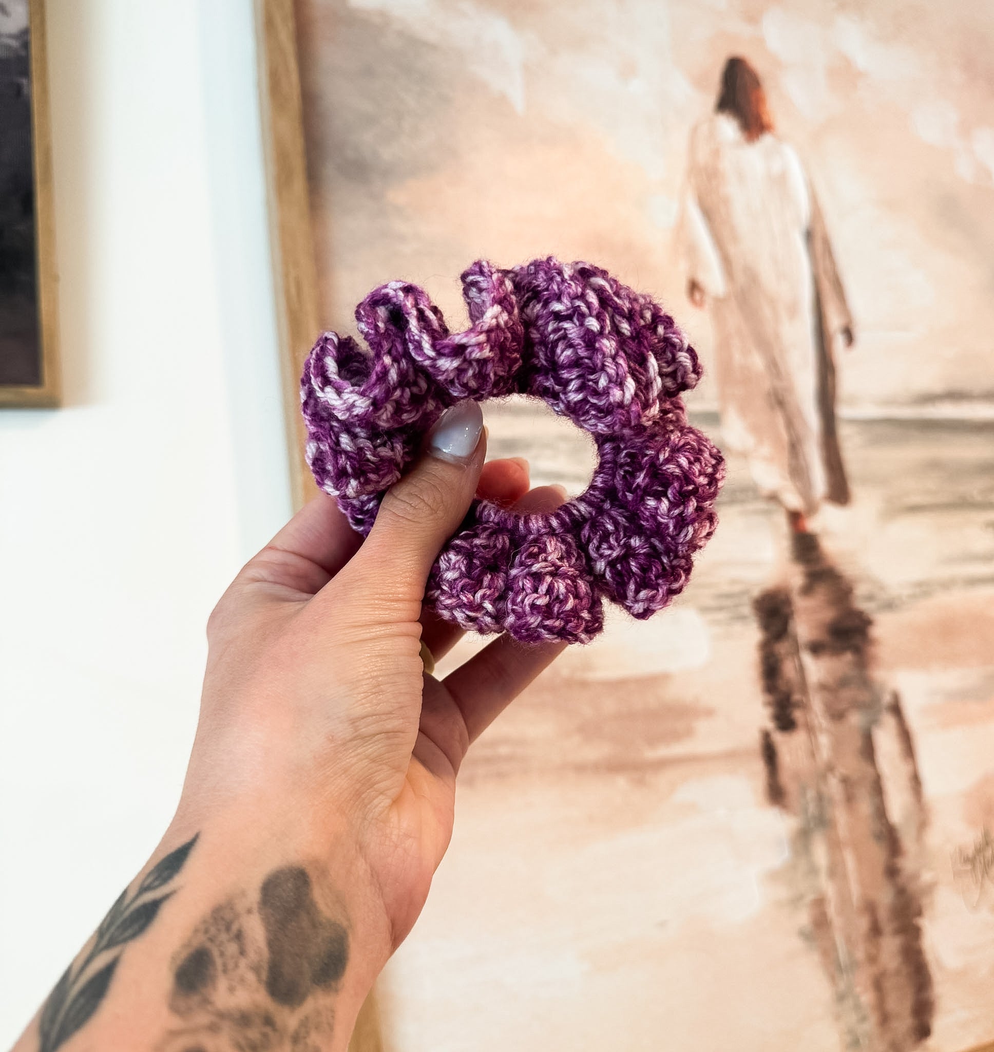 Purple Tye Scrunchie