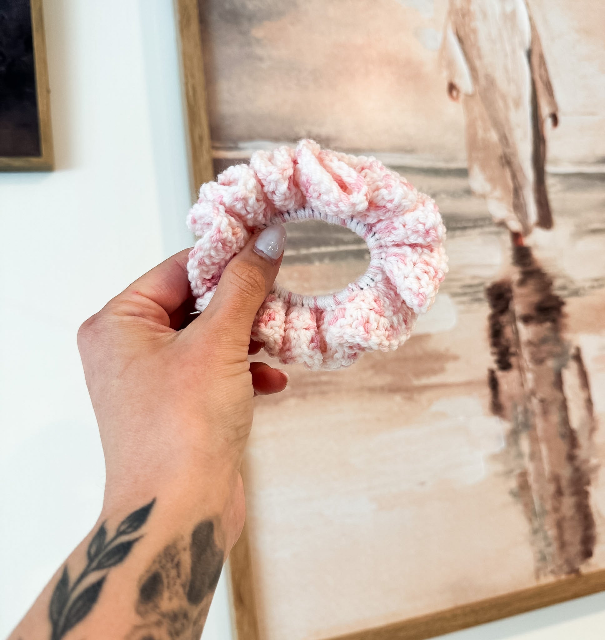 Pink Tye Dye Scrunchie