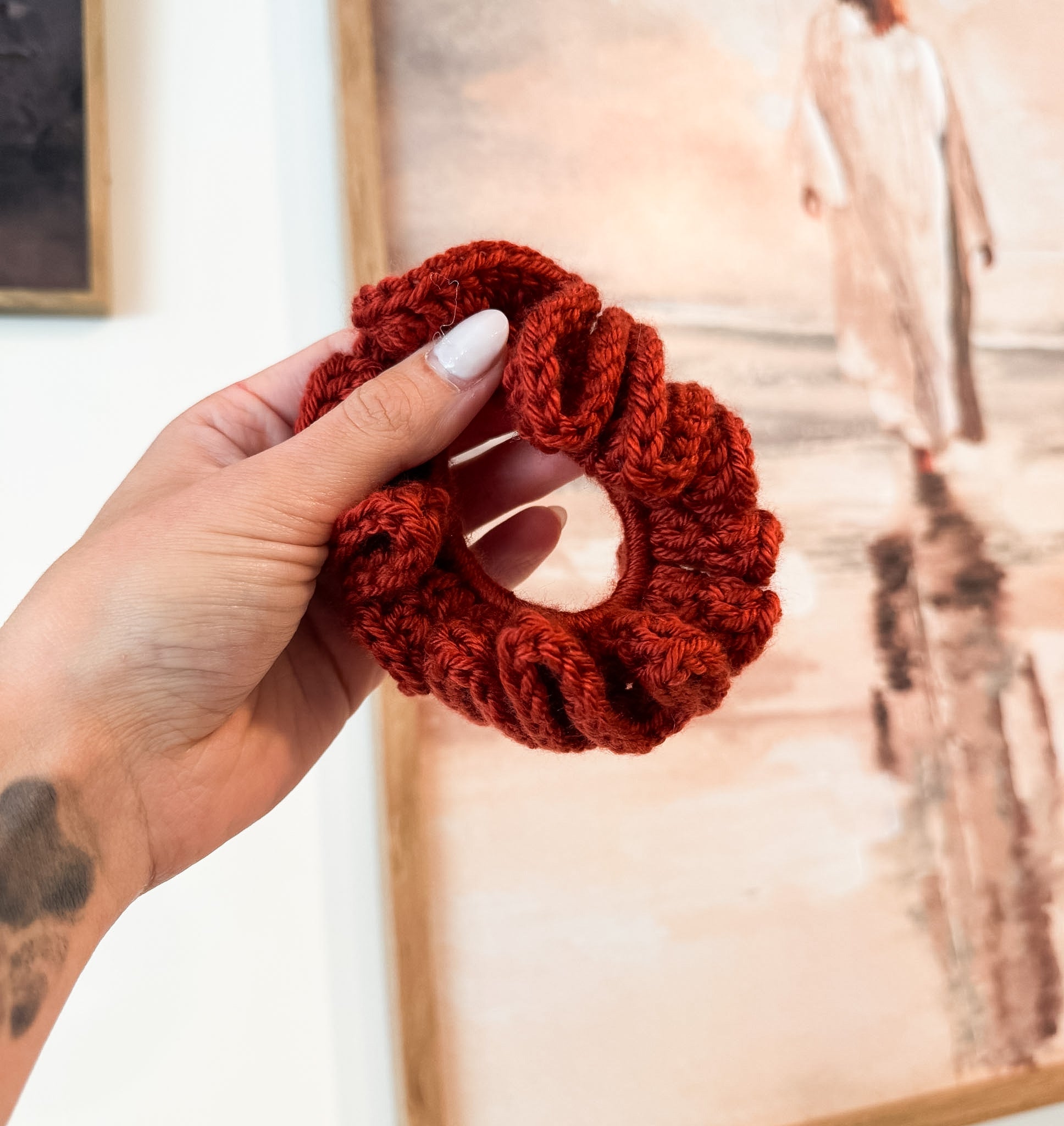 Burgundy Scrunchie