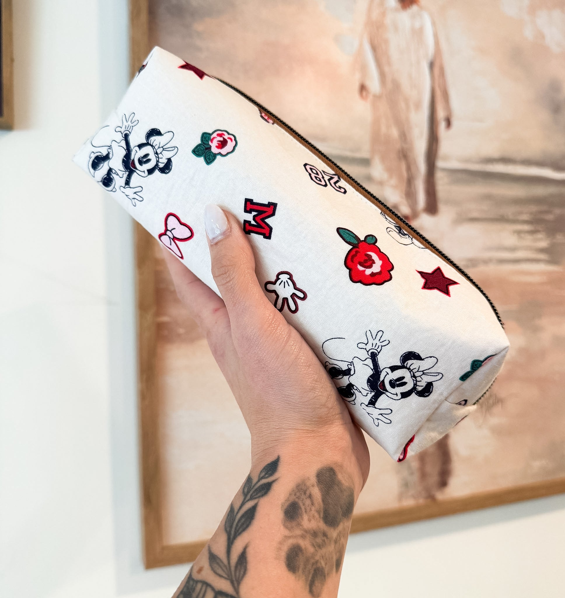 Floral Mouse Pencil Pouch