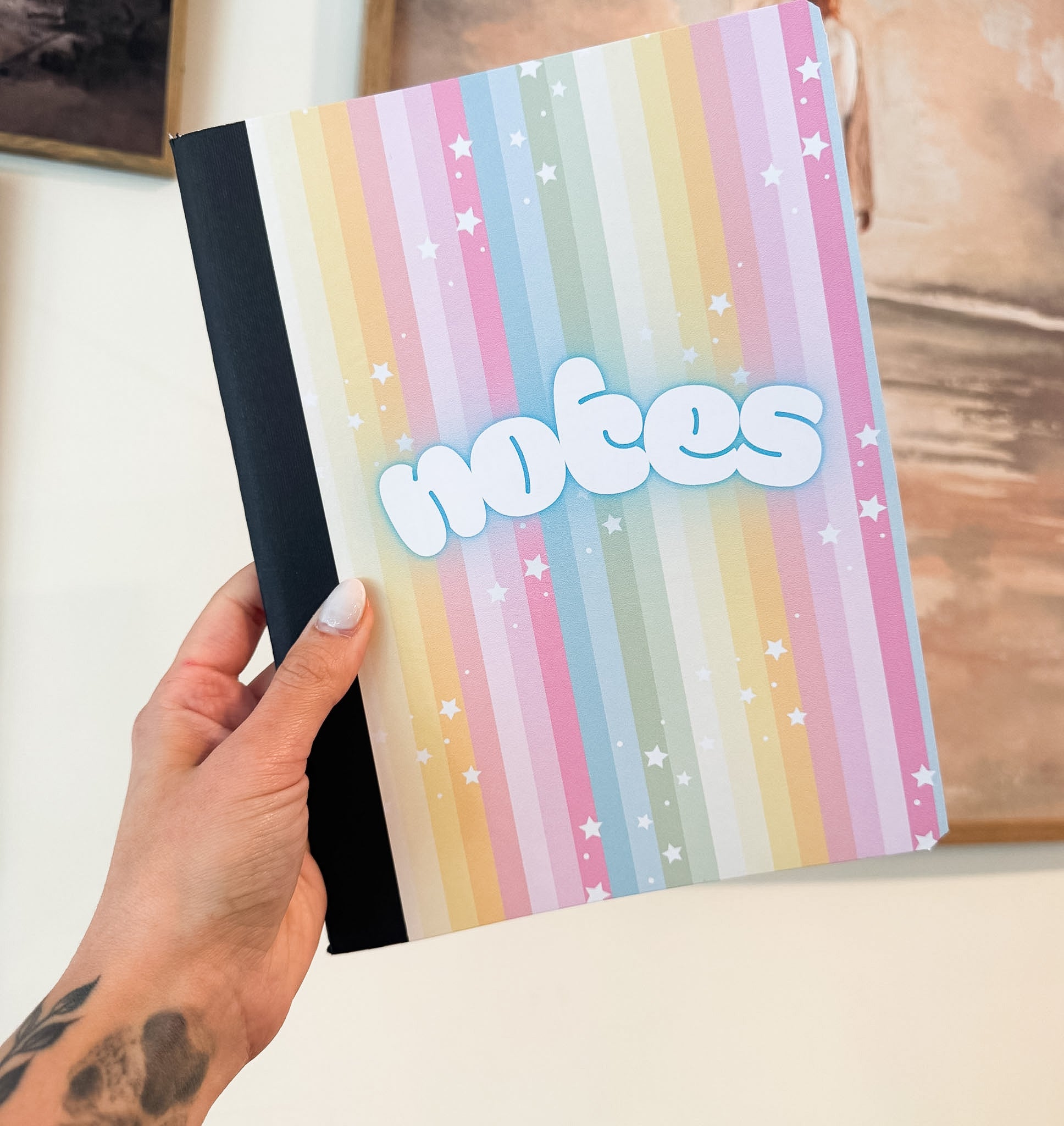 Rainbow and Stars Notes Notebook