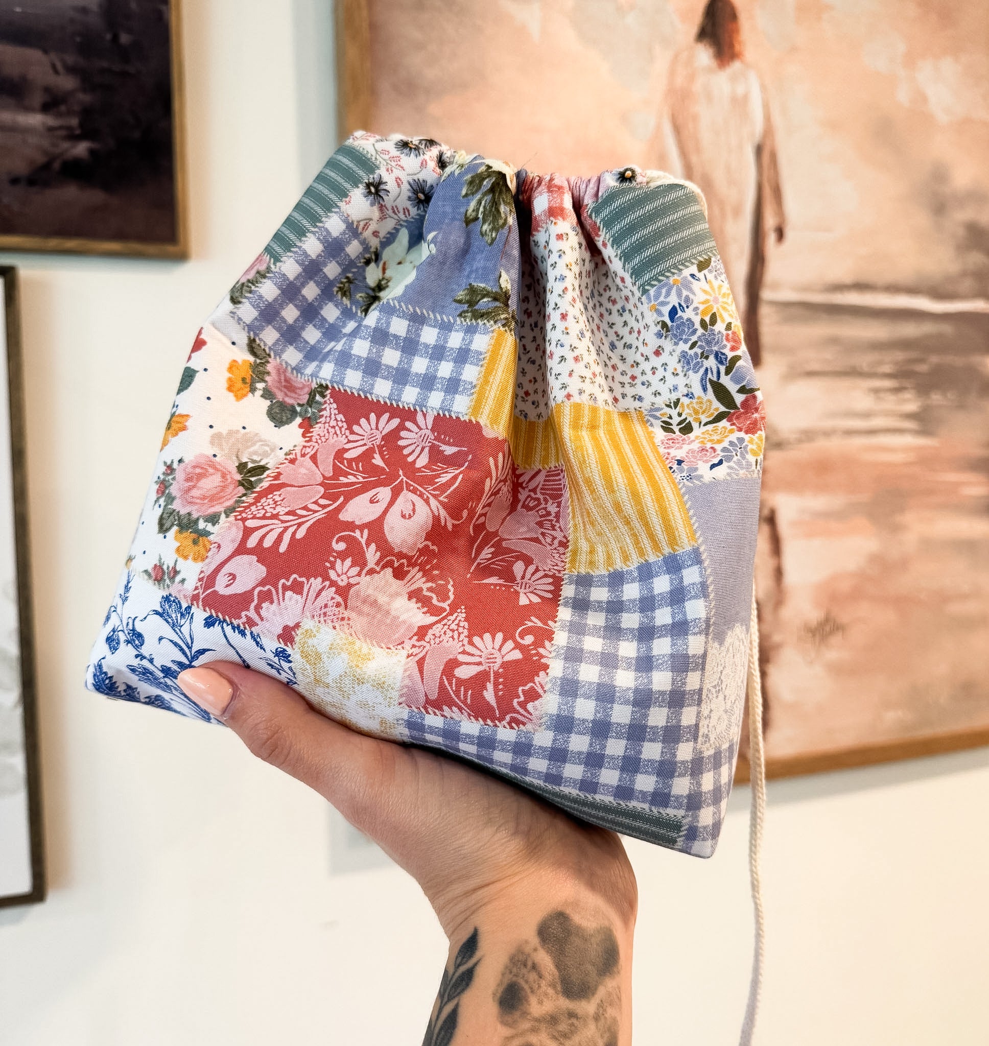 Vintage Patchwork Scrunch & Go Bag-PREORDER