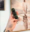Green Flannel Scrunchie Keychain