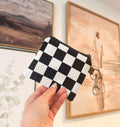 Black Checkered ID Card Holder