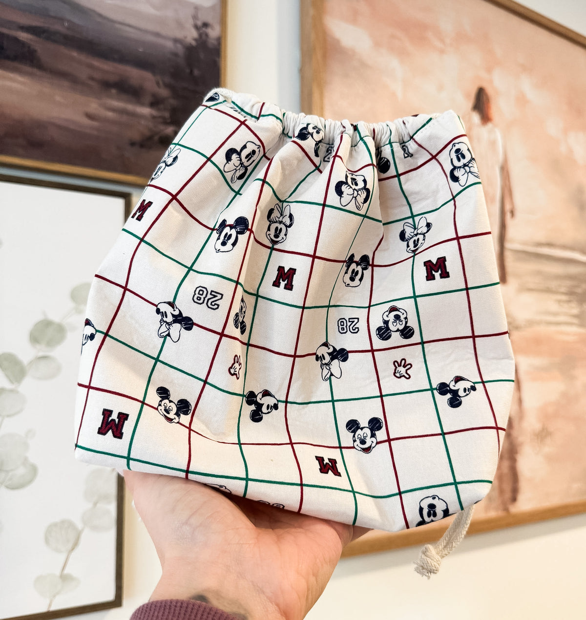 Mouse Plaid Scrunch & Go