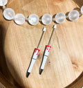 White Drippy  Refillable Pen- Single