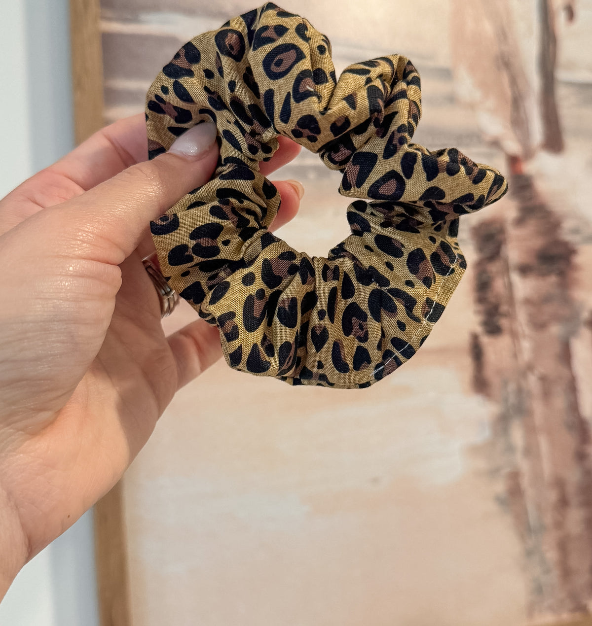 Leopard Print Scrunchie