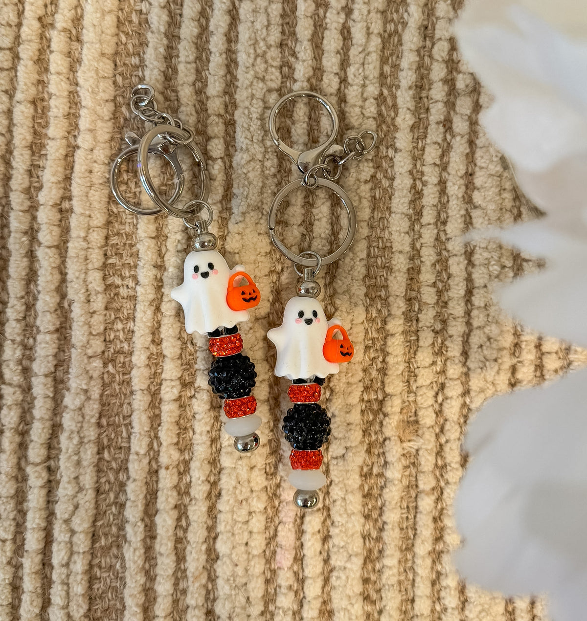 Trick or Treat Ghost Bar Keychain