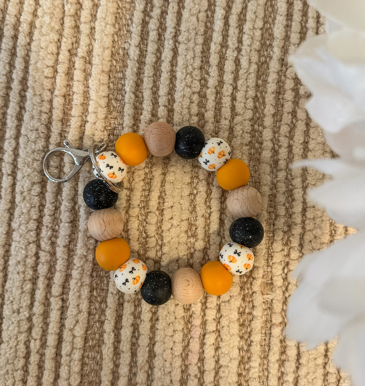 Pumpkins and Bows Wristlet