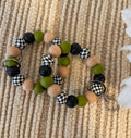 Black Checkered Wristlet