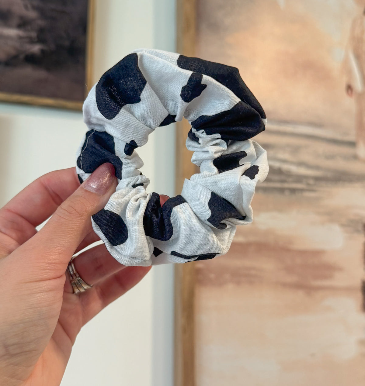 Cow Print Scrunchie