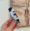 Cow Print Scrunchie Keychain