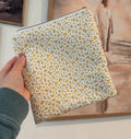Yellow Floral Zipper Pouch