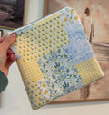 Blue Vintage Patchwork Zipper Pouch