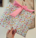 Floral and Bows Quilted Book Sleeve