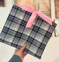 Black Flannel Quilted Book Sleeve