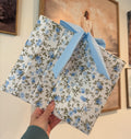 Vintage Blue Floral Quilted Book Sleeve