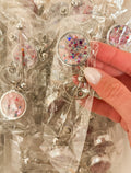 Mixed Color Glitter Badge Reels - Single