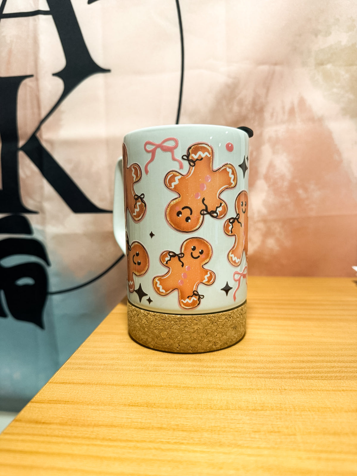 Gingerbread & Bows Christmas White Mug