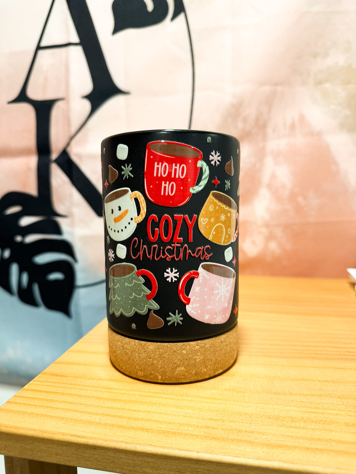 Cozy Christmas Black Mug