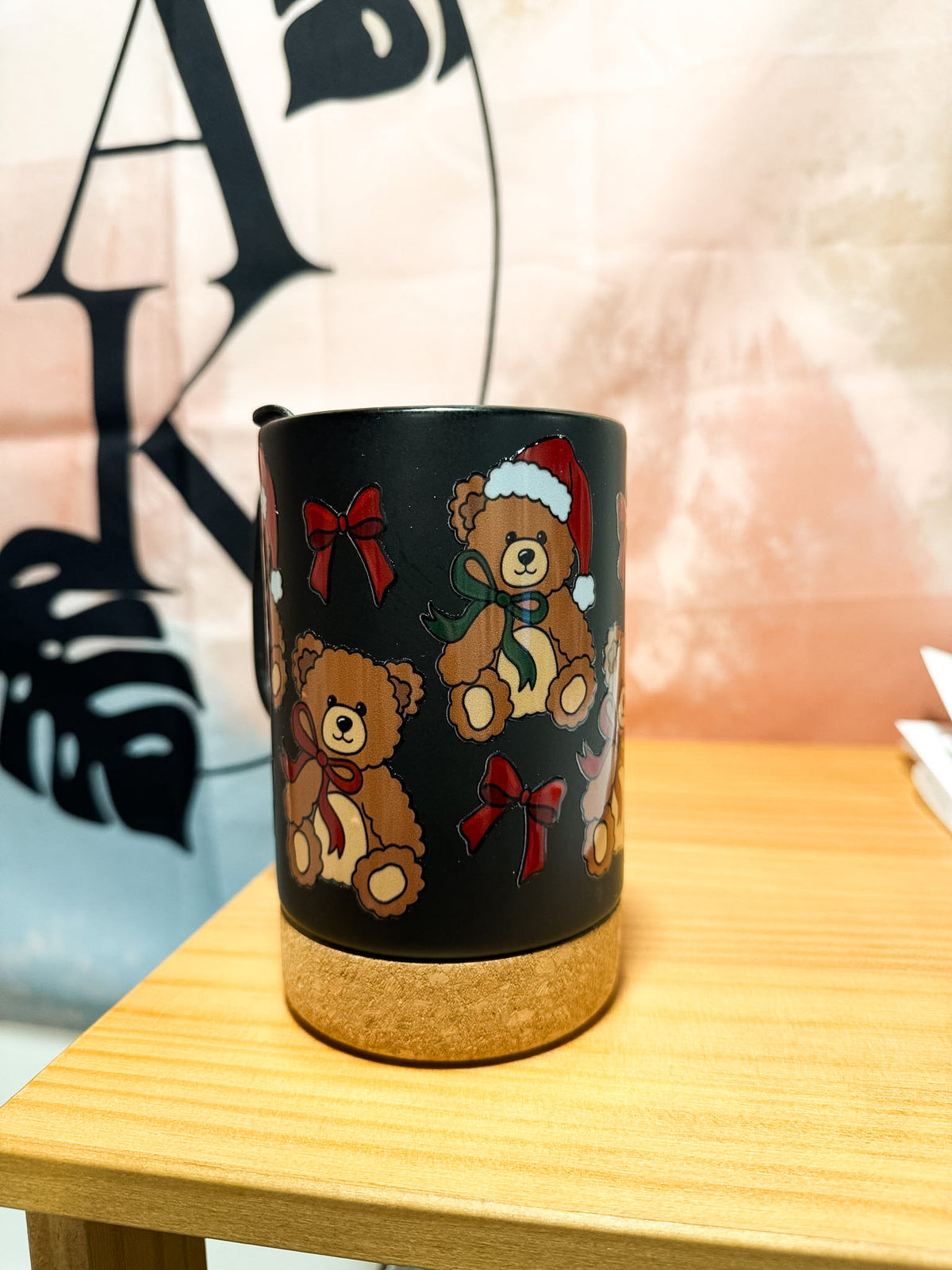 Christmas Teddys Black Mug