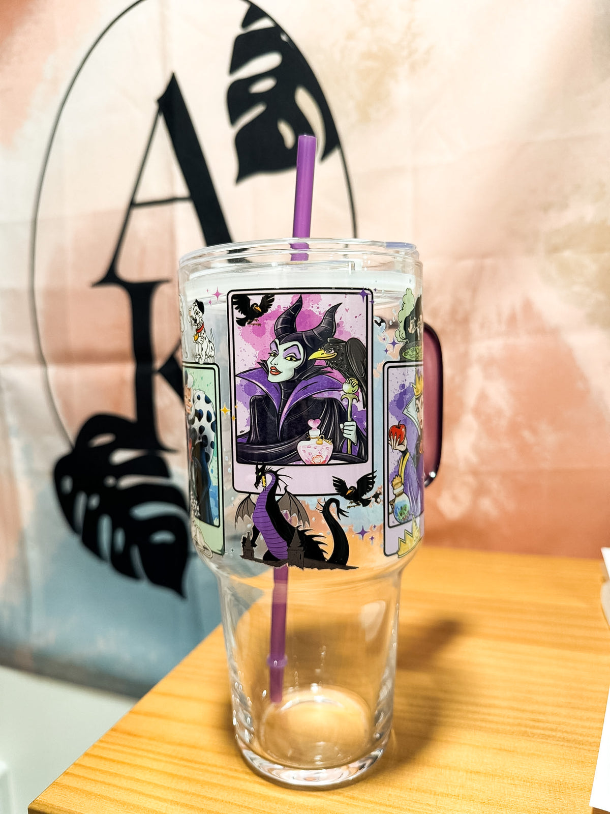 Villains Clear Purple Tumbler
