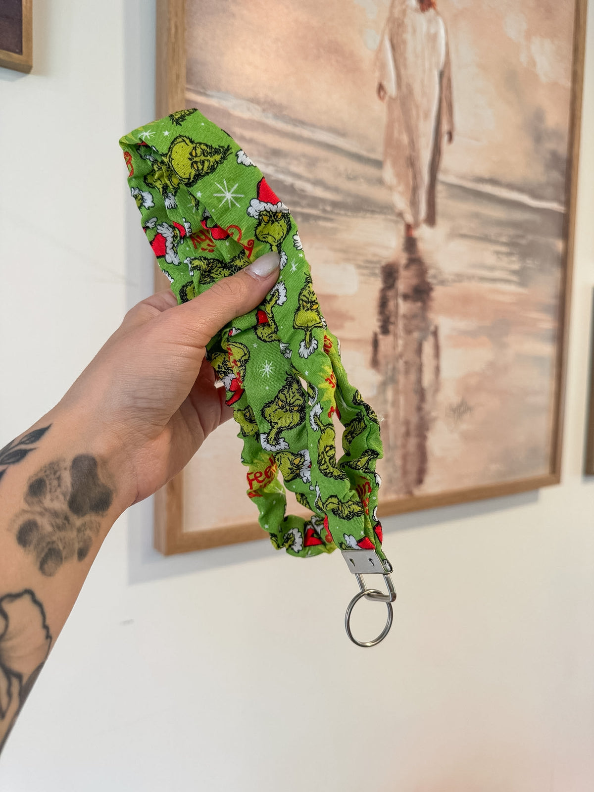 Green Guy Schrunchie Lanyard