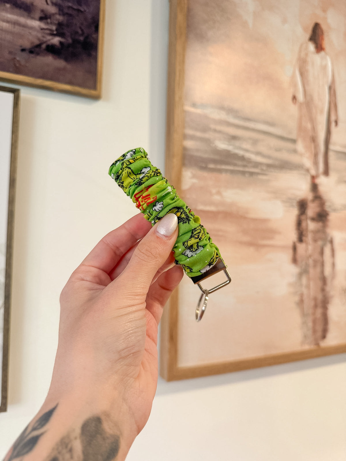 Green Guy Schrunchie Keychain