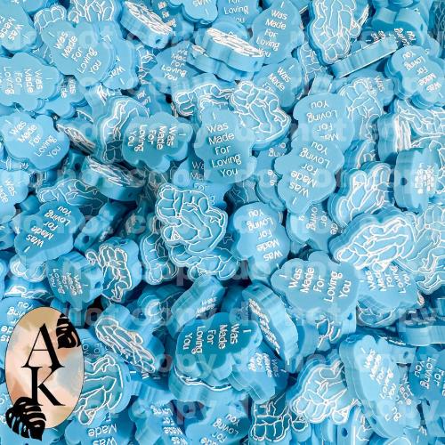 I was Made for Loving You [Blue Double] | Focal Bead - FINAL SALE