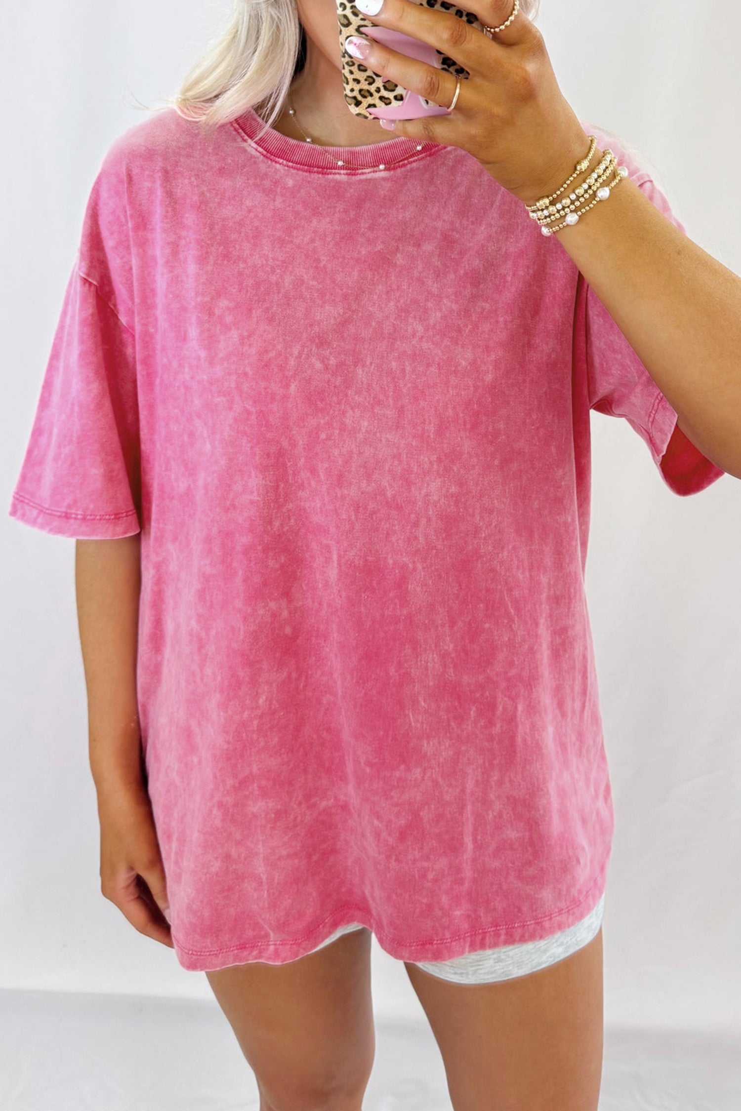 Pink Distressed Tee