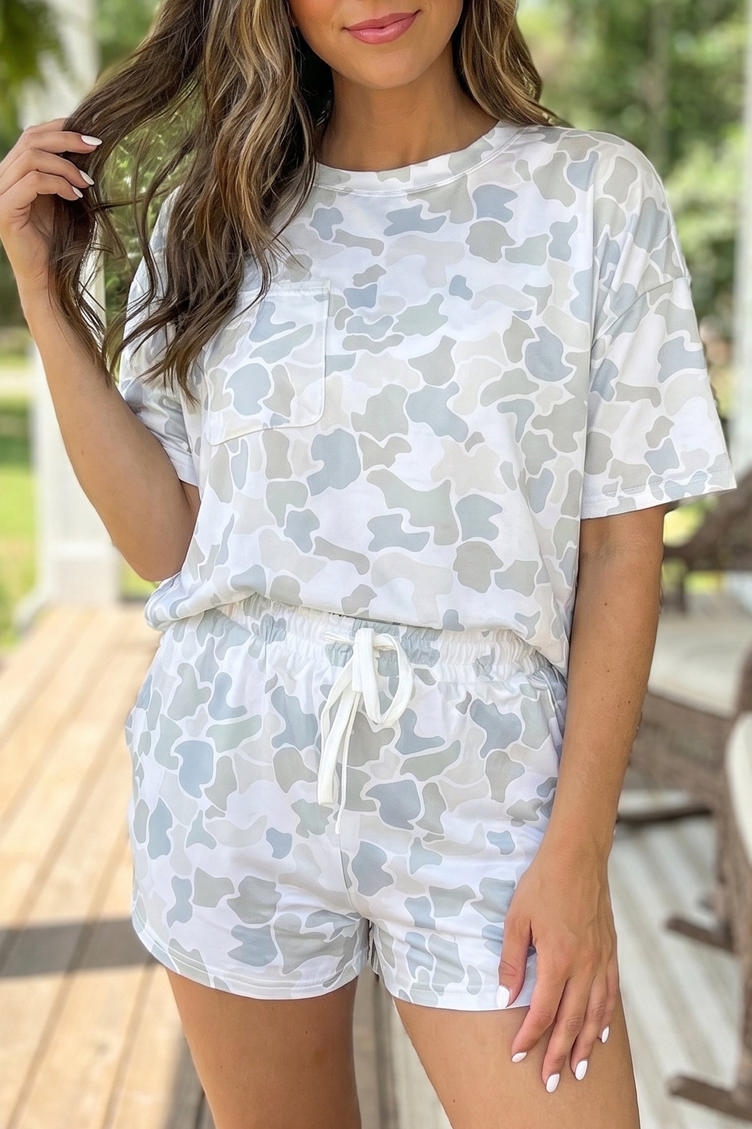 Blue Camo Tee and Short Set
