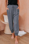 Stone Grey Drawstring Jogger Pants
