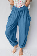 Blue Casual Jogger Pants