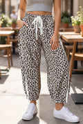 Leopard Elastic Waist Pants