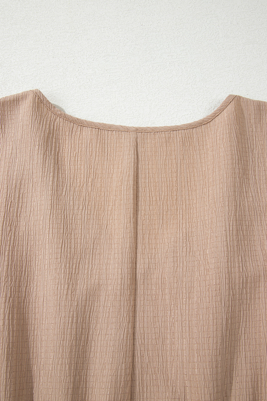 Dark Khaki Textured Ruffled Short Sleeve Dress-PLUS - FINAL SALE