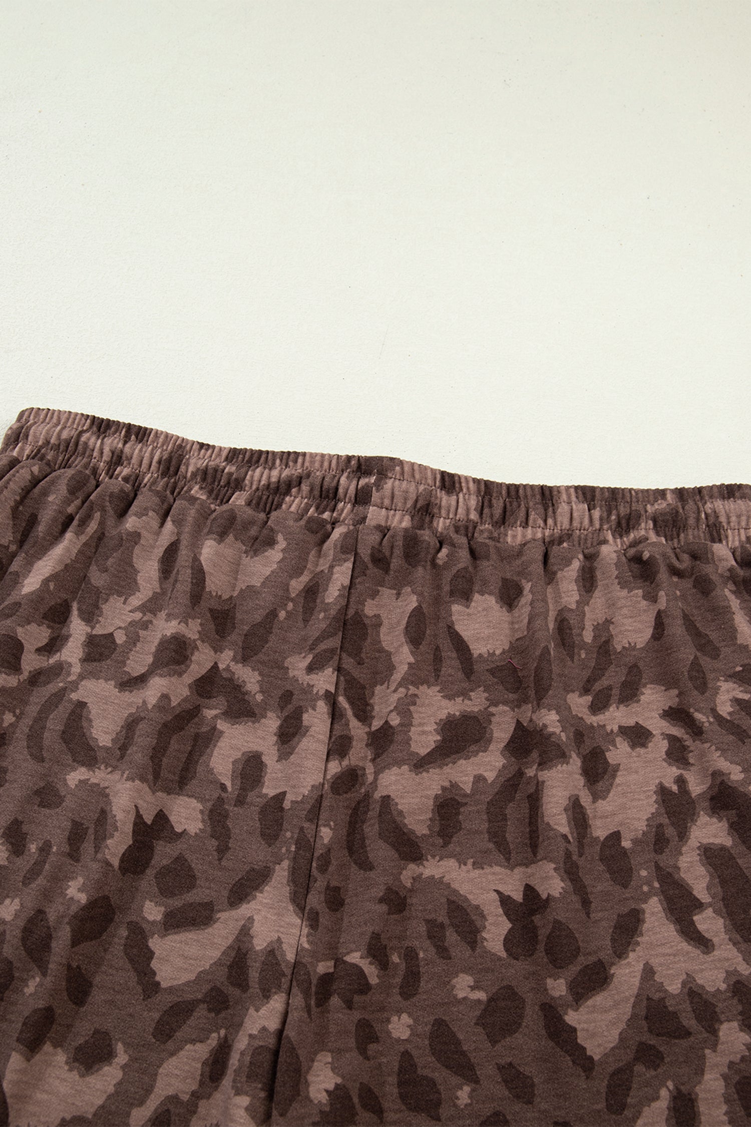 Brown Retro Leopard Print 2pcs Short Set-PLUS