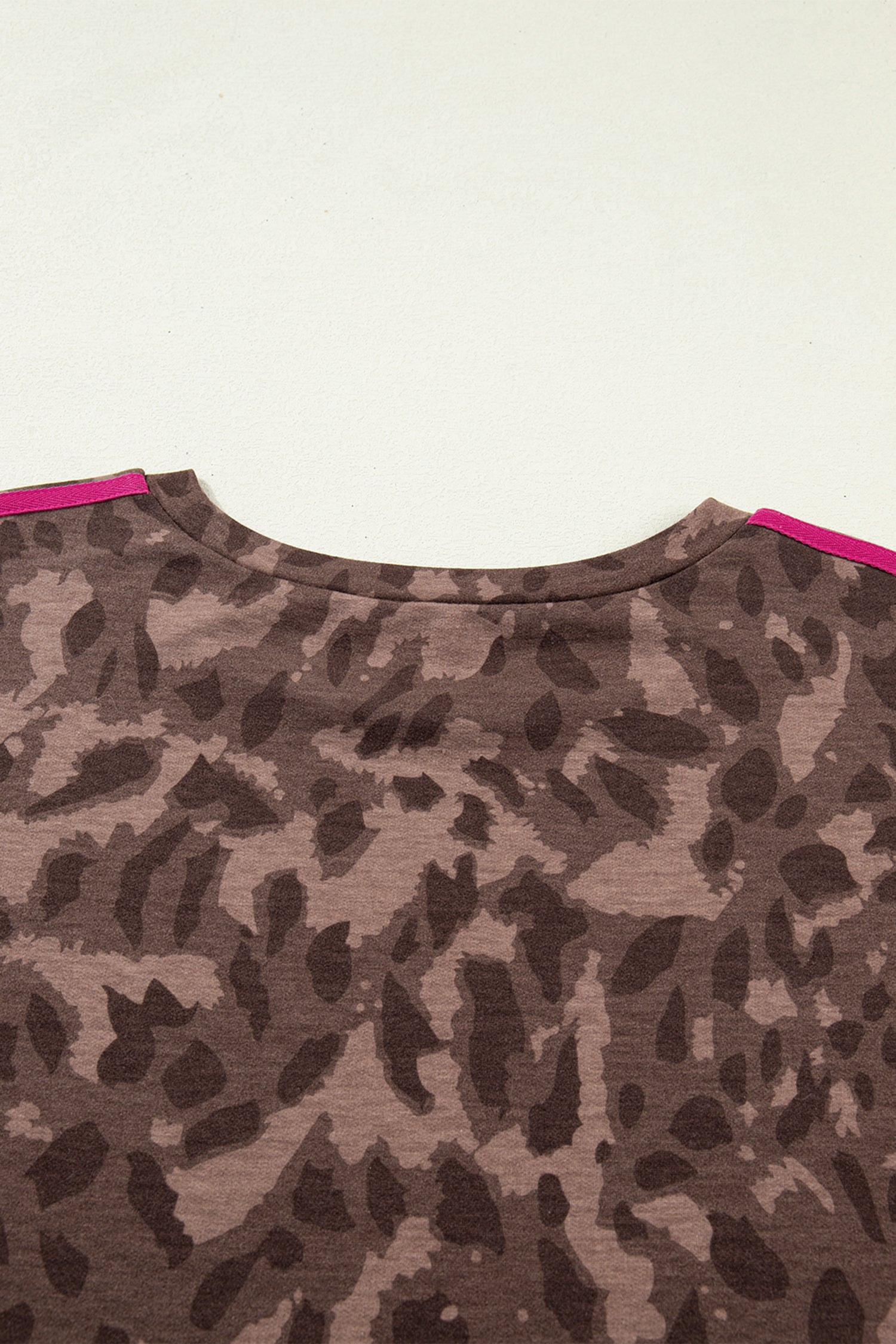 Brown Retro Leopard Print 2pcs Short Set-PLUS